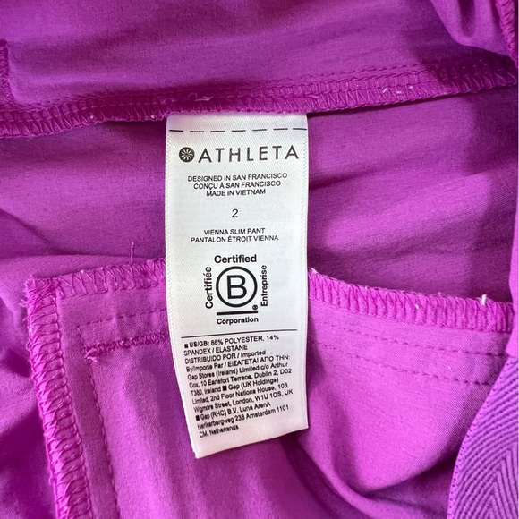 Athleta Brooklyn Heights Straight Leg Slim Pants in Jazzy Purple, size 2 - Picture 7 of 12